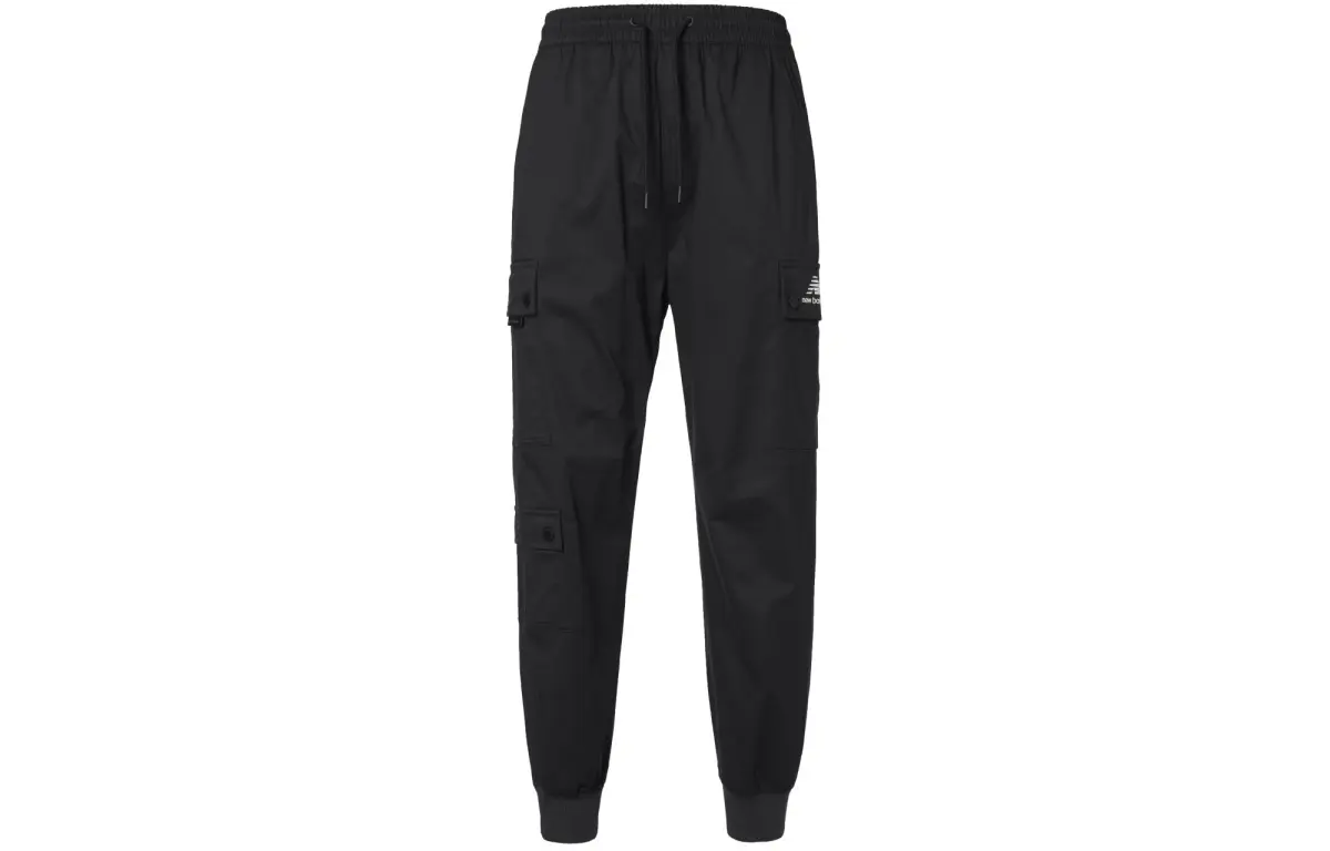New Balance Knitted Sweatpants Men's Black Moderate Cuffed Pants