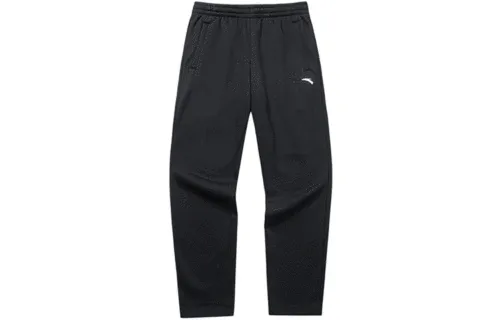 Anta Thermal Straight Fit Pants Thickened Sweatpants Men's Black