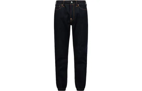 EVISU FW22 Cuffed Pants Non Stretch Moderate Jeans Men's Denim Blue