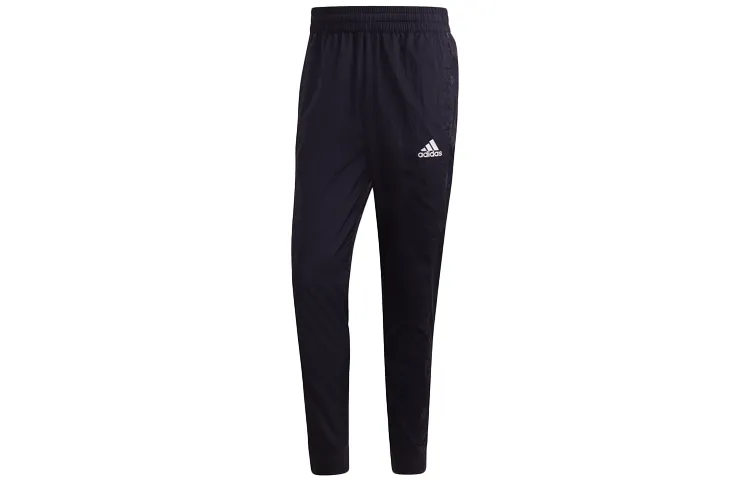Adidas Knitted Sweatpants Men's Black Moderate Straight Fit Pants