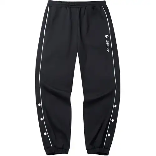 ANTA Life Collection Knitted Sweatpants Men's Black Moderate Cuffed Pants