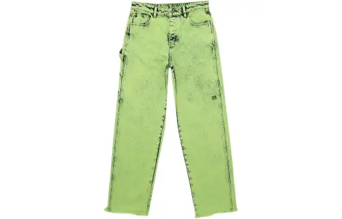 Drew house Smiley Collection Jeans Unisex Green Moderate Straight Fit Pants