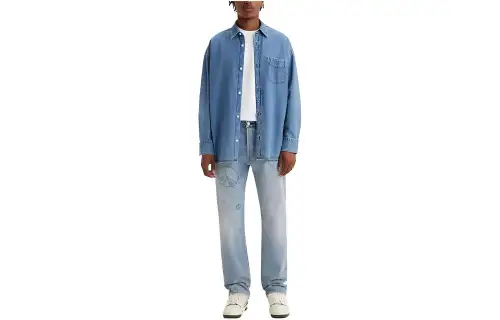 Levis Jeans Men's Light Blue Moderate Straight Fit Pants