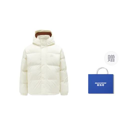 Skechers Down Jacket Unisex Butter Ecru