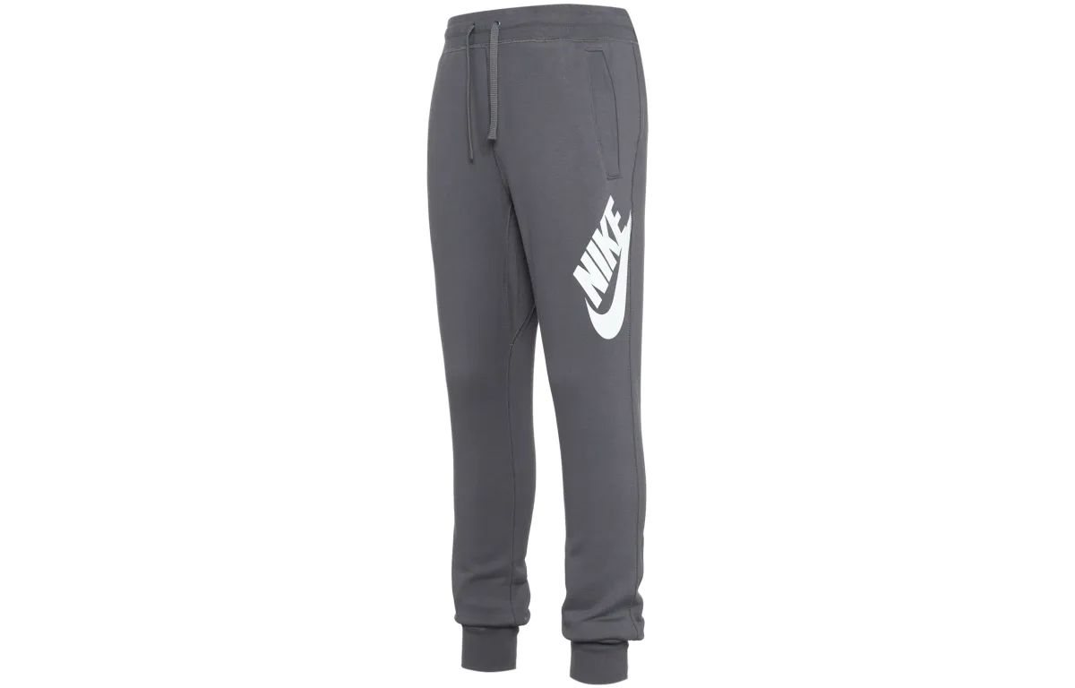Nike Knitted Sweatpants Men's Gray Moderate Cuffed Pants