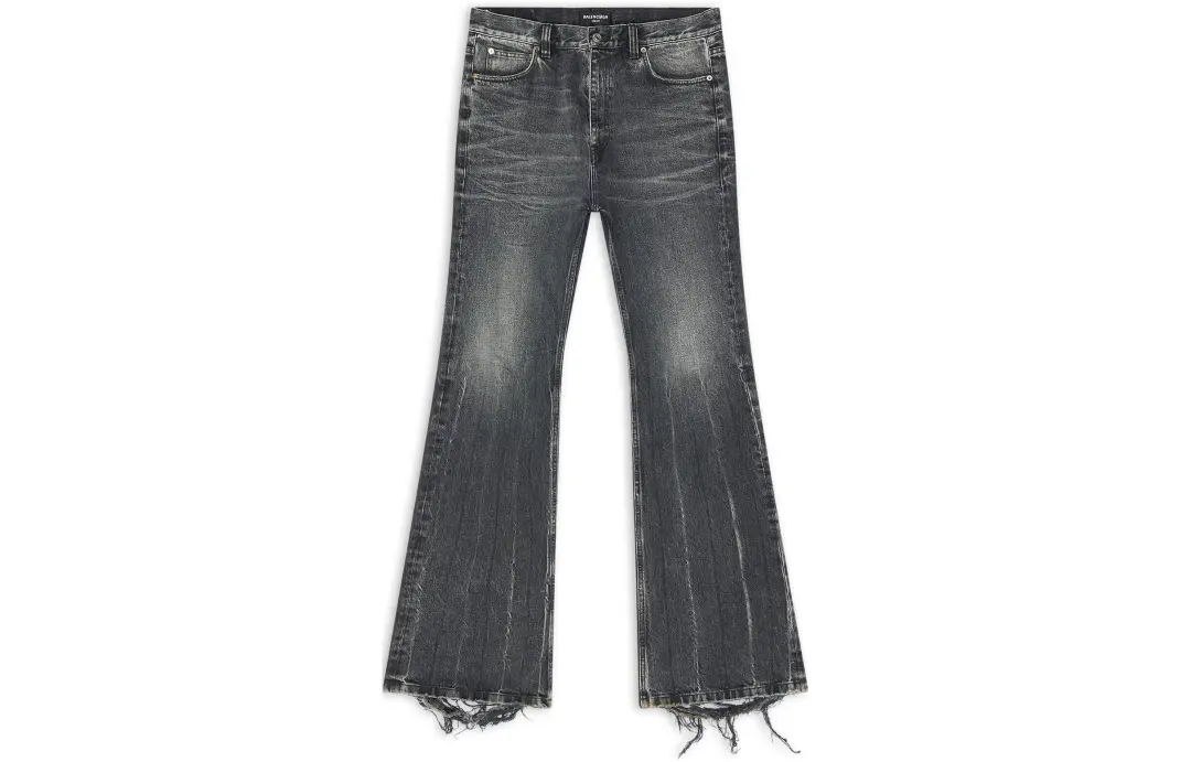 Balenciaga Jeans Men's Black Moderate Flared Pants