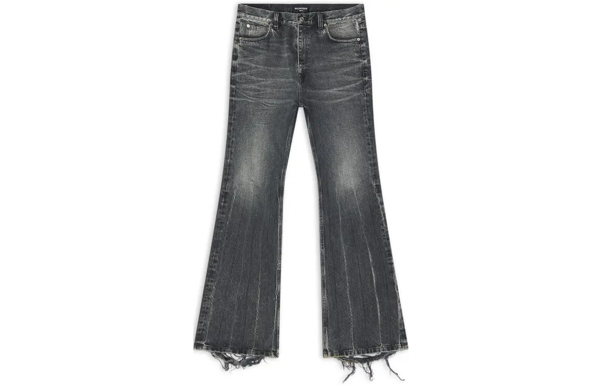 Balenciaga Jeans Men's Black Moderate Flared Pants