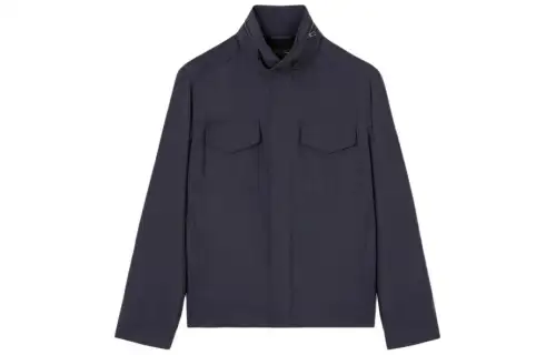 Loro Piana Traveller Bomber Jackets & Coats Men's Marine Blue