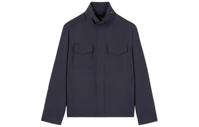 Loro Piana Traveller Bomber Jackets & Coats Men's Marine Blue