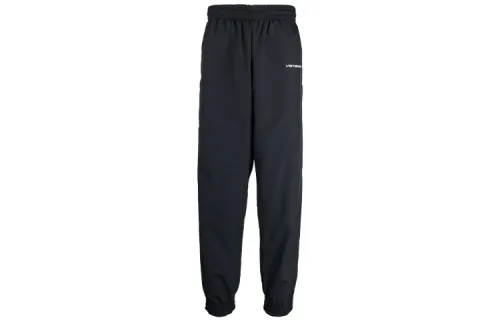Vetements Knitted Sweatpants Unisex Black Moderate Straight Fit Pants