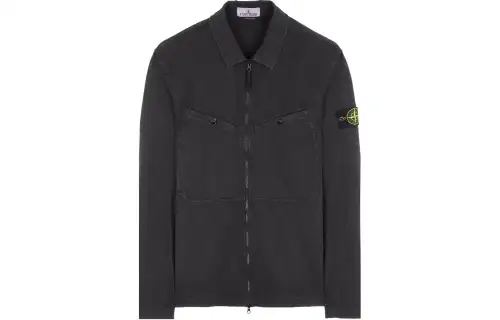 STONE ISLAND SS24 Jackets Men's Black Lapel Moderate Other