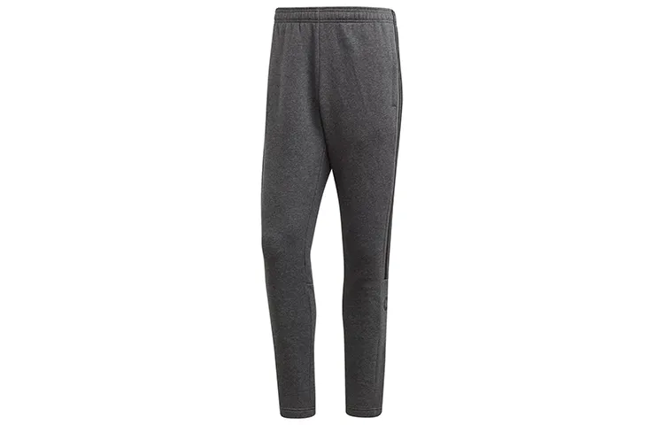 Adidas Knitted Sweatpants Men's Gray Moderate Cuffed Pants