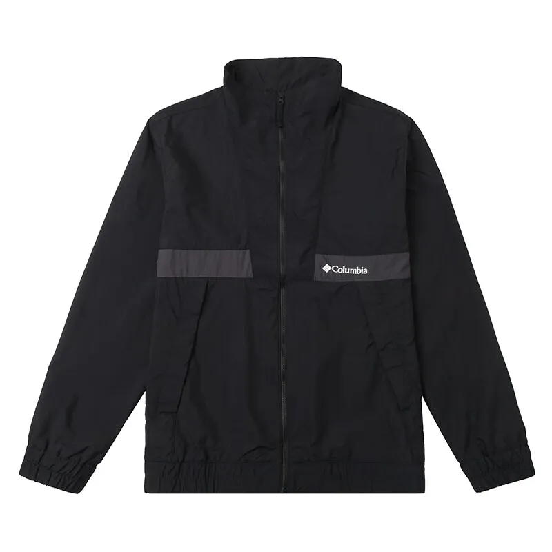 Columbia Jackets Men's Black Stand Collar Moderate