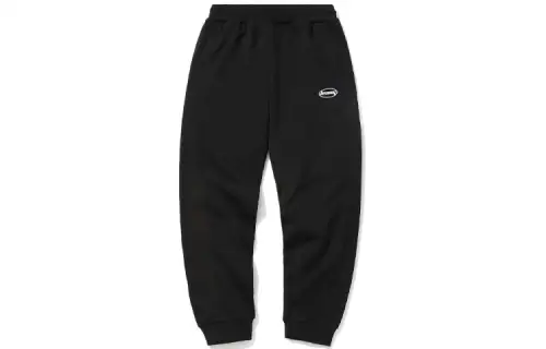 Li Ning Knitted Sweatpants Men's Black Moderate Cuffed Pants