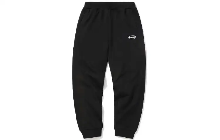 Li Ning Knitted Sweatpants Men's Black Moderate Cuffed Pants