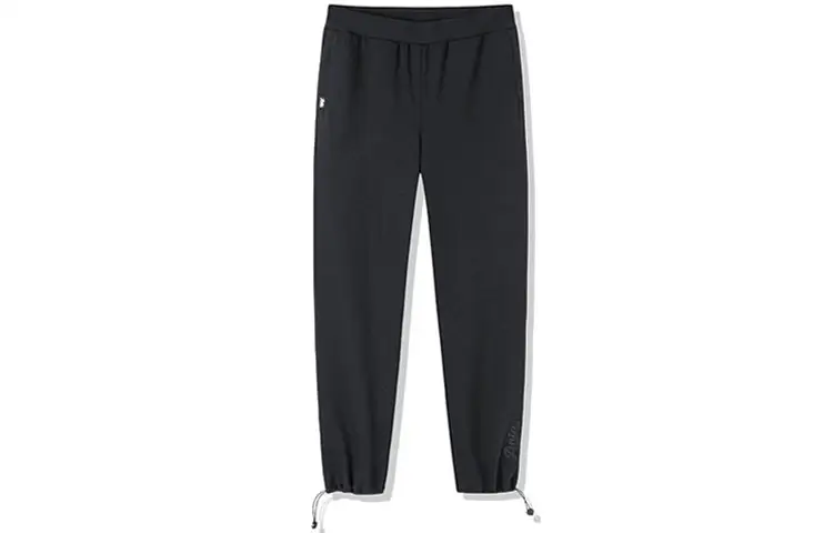 ANTA Life Collection Knitted Sweatpants Men's Black Moderate Cuffed Pants