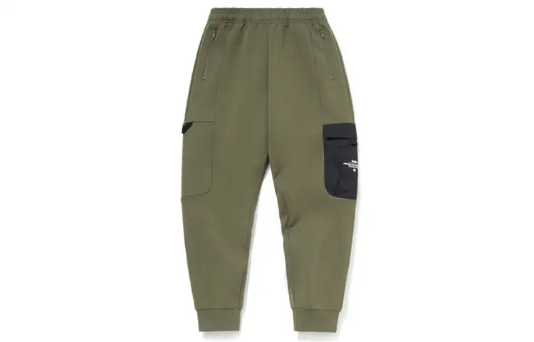 Li Ning BADFIVE Knitted Sweatpants Men's Dark Olive Green Moderate Cuffed Pants