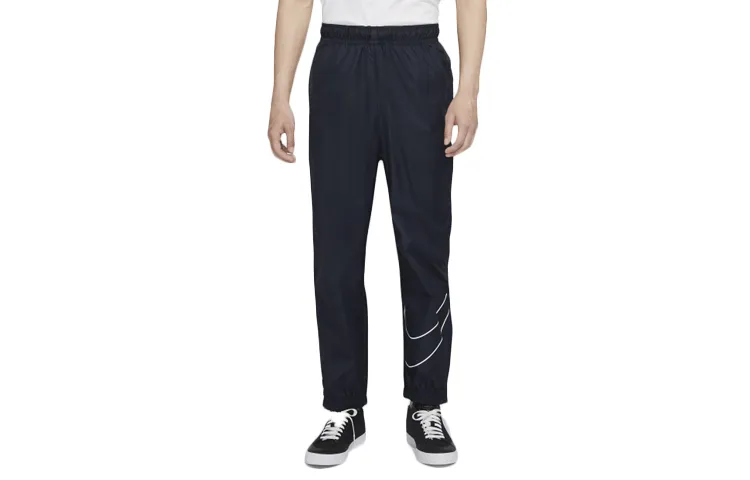 Nike Casual Pants Men's Dark Blue Black Moderate Slim Fit Pants
