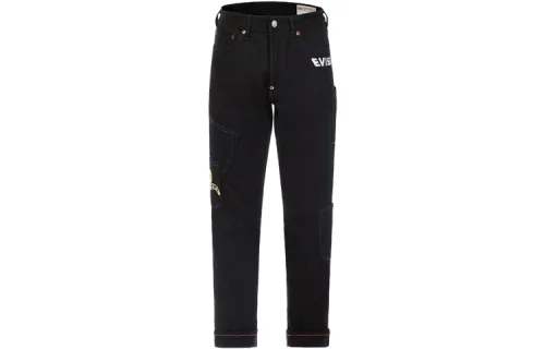 EVISU Jeans Men's Black Moderate Slim Fit Pants