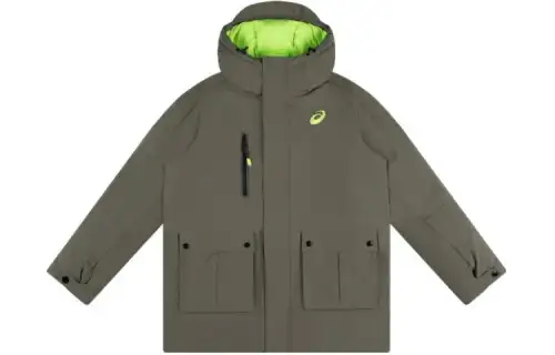 Asics Down Jacket Men's Khaki Green