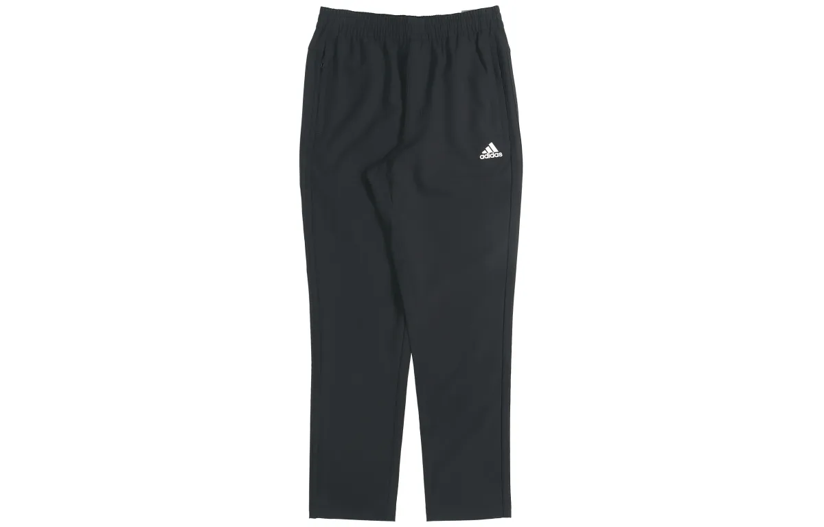 Adidas Knitted Sweatpants Men's Black Moderate Straight Fit Pants