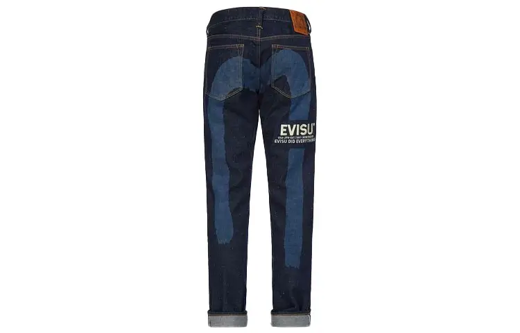 EVISU Jeans Men's Denim Blue Moderate Straight Fit Pants