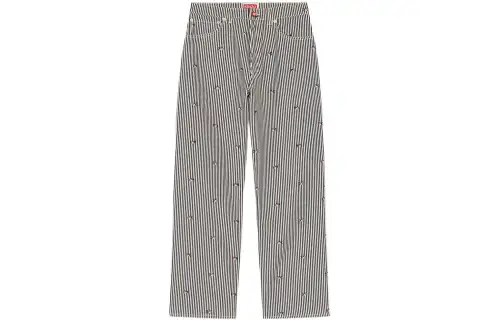 KENZO Striped Straight Leg Trousers