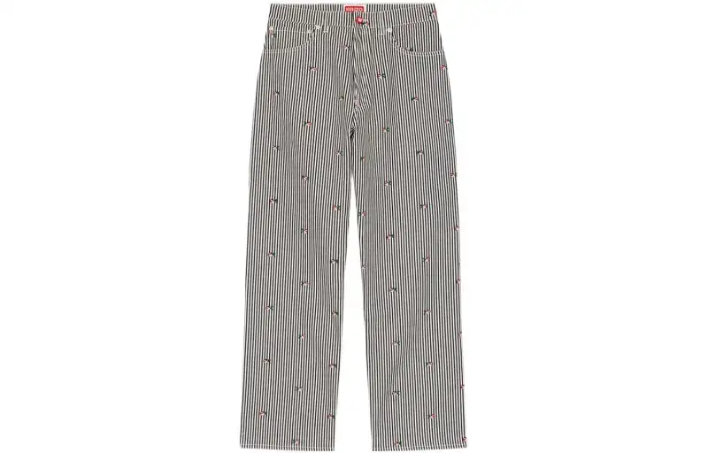 KENZO Striped Straight Leg Trousers