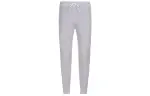 KENZO Letter Logo Knitted Sweatpants Men's Light Gray Moderate Cuffed Pants
