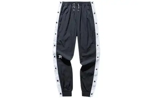 ANTA Basketball Collection Knitted Sweatpants Men's Black Moderate Cuffed Pants