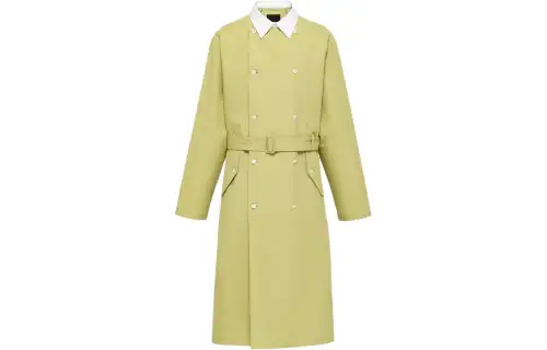PRADA Trench Coat Men's Light Grass Green