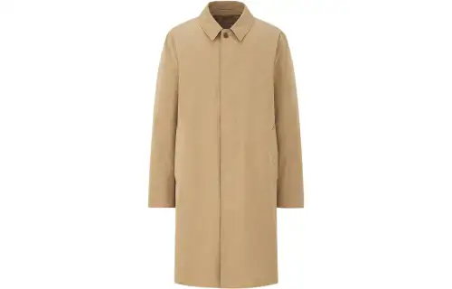 UNIQLO Trench Coats Men's Khaki Lapel Moderate
