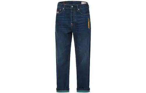 EVISU Jeans Men's Denim Blue Moderate Straight Fit Pants