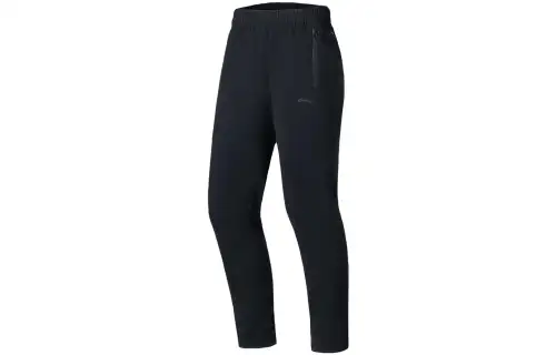 Li Ning Training Series Knitted Sweatpants Men's Black Moderate Tapered Pants