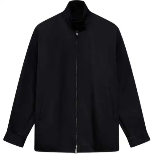 PRADA Triangle Logo Zipped Oversized Jacket