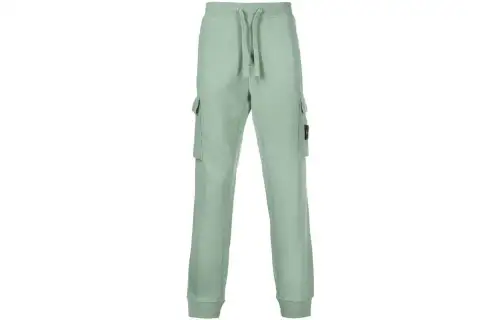 STONE ISLAND Knitted Sweatpants Men's Light Green