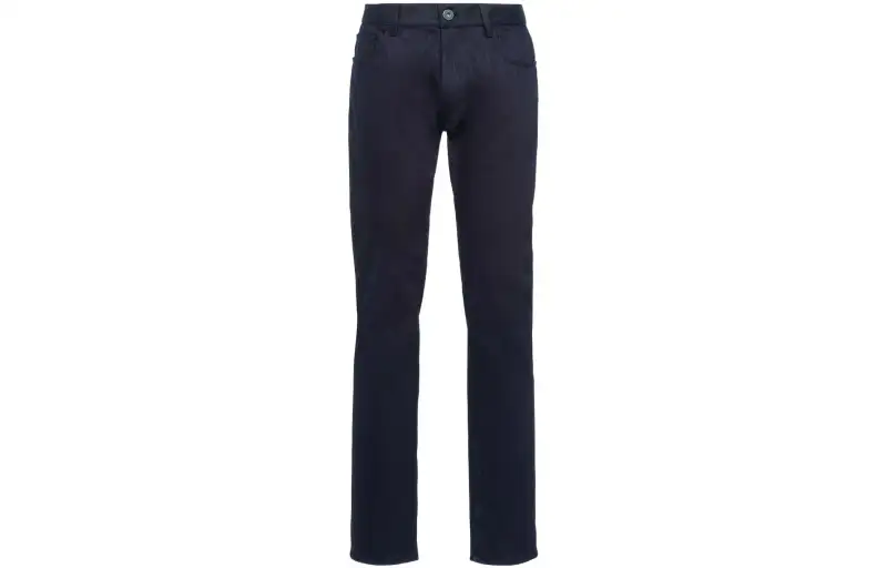 PRADA Jeans Men's Black Moderate Straight Fit Pants