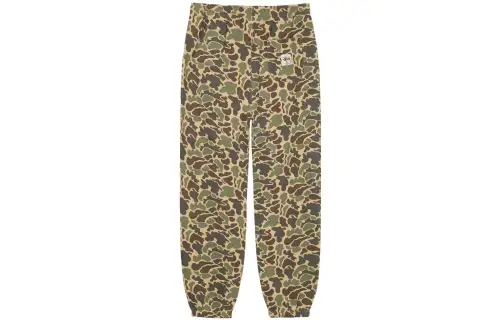 Stussy Knitted Sweatpants Unisex Green Moderate Cuffed Pants