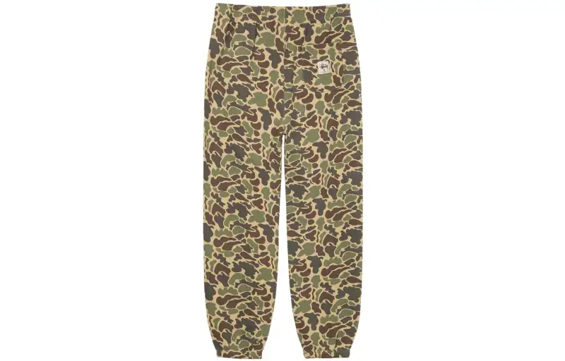 Stussy Knitted Sweatpants Unisex Green Moderate Cuffed Pants
