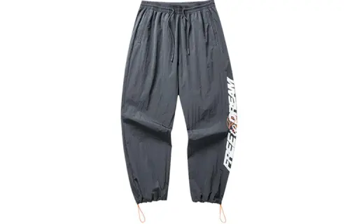 ANTA Basketball Collection Knitted Sweatpants Men's Gray Moderate Cuffed Pants