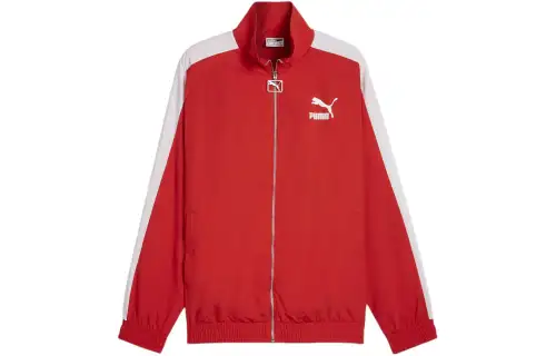 PUMA Jackets Unisex Red Stand Collar Moderate Other
