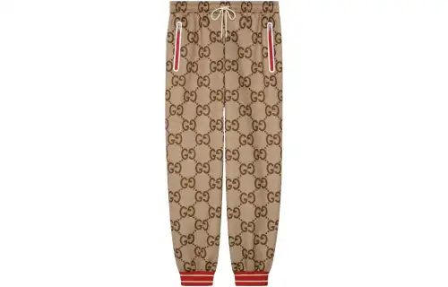 GUCCI Knitted Sweatpants Men's Brown