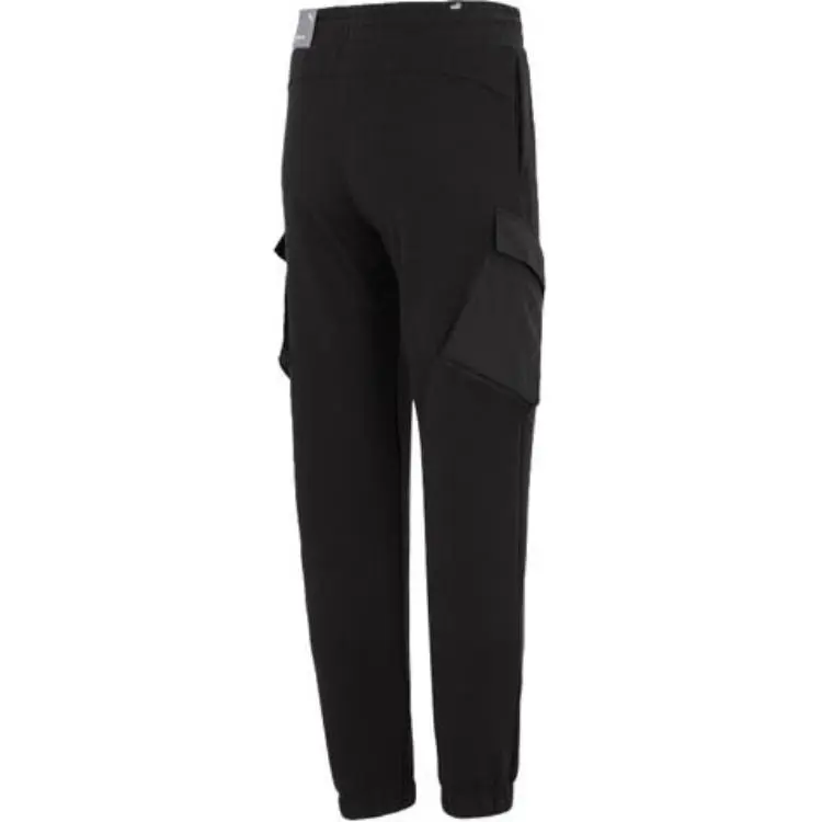 PUMA Knitted Sweatpants Men's Black Moderate Cuffed Pants