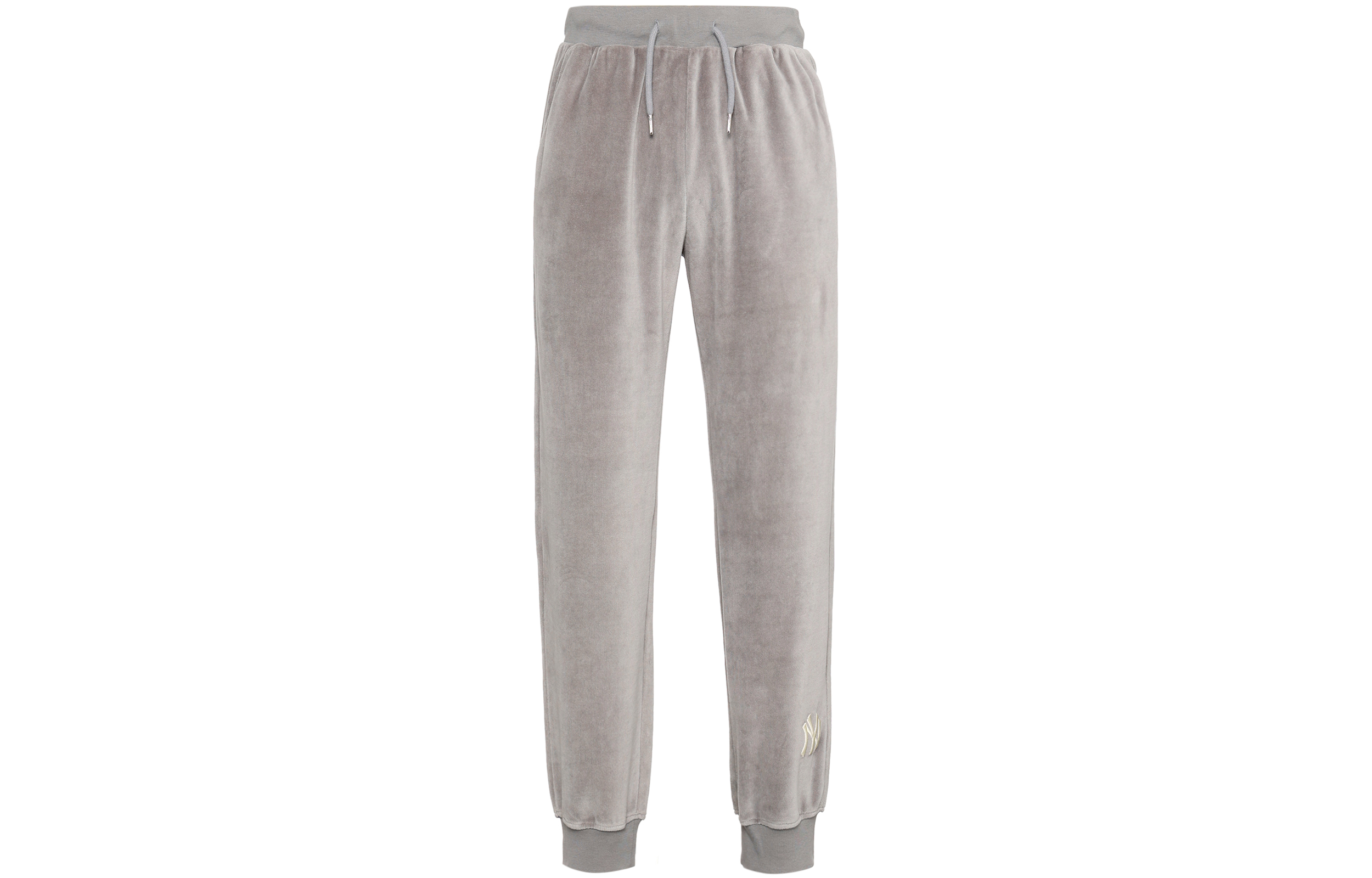 MLB New York Yankees FW21 Velvet Jogging Training Knitted Sweatpants Unisex Gray