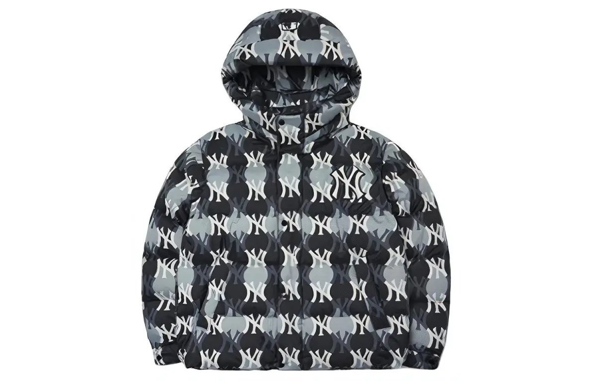 MLB New York Yankees Down Jackets Unisex Black Hooded (Non-detachable) Moderate