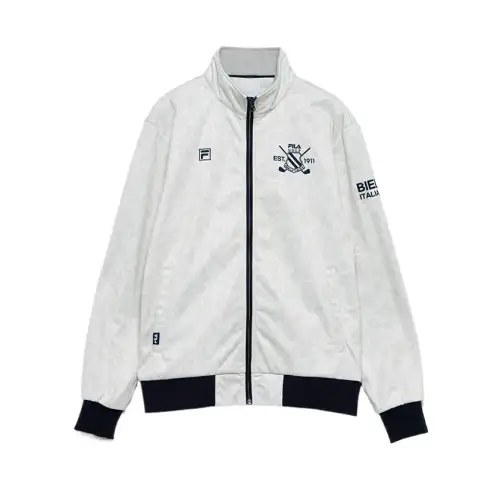 FILA Jackets Men's Ecru Stand Collar Moderate Other