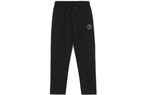 Li Ning, long knitted black trousers, loose straight fit