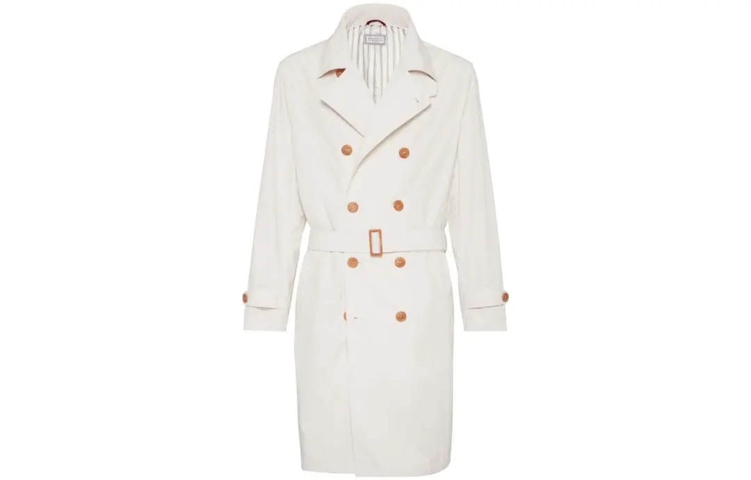 Brunello Cucinelli notched-lapels double-breasted trench coat