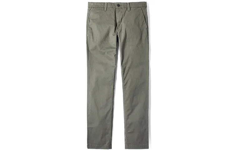 Timberland Casual Pants Men's Army Green Moderate Straight Fit Pants
