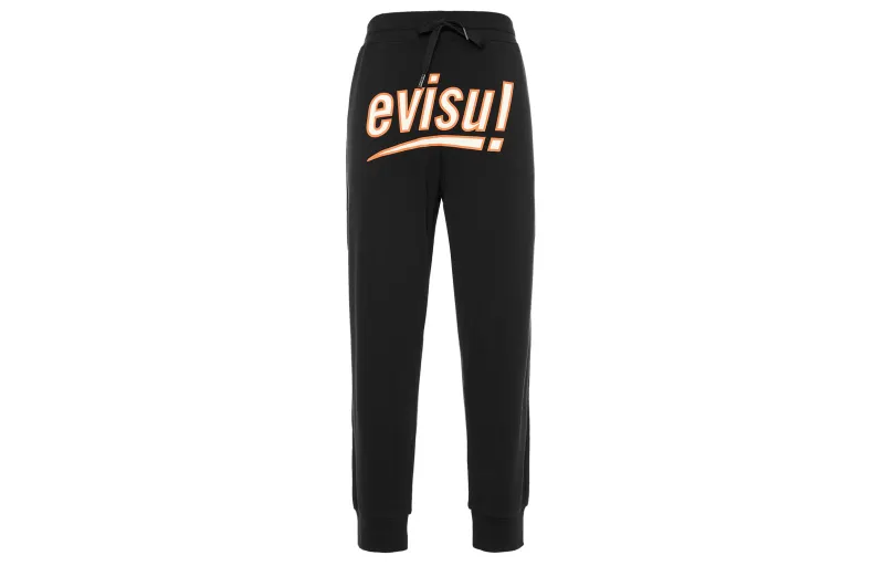 EVISU SS22 Casual Pants Men's Black